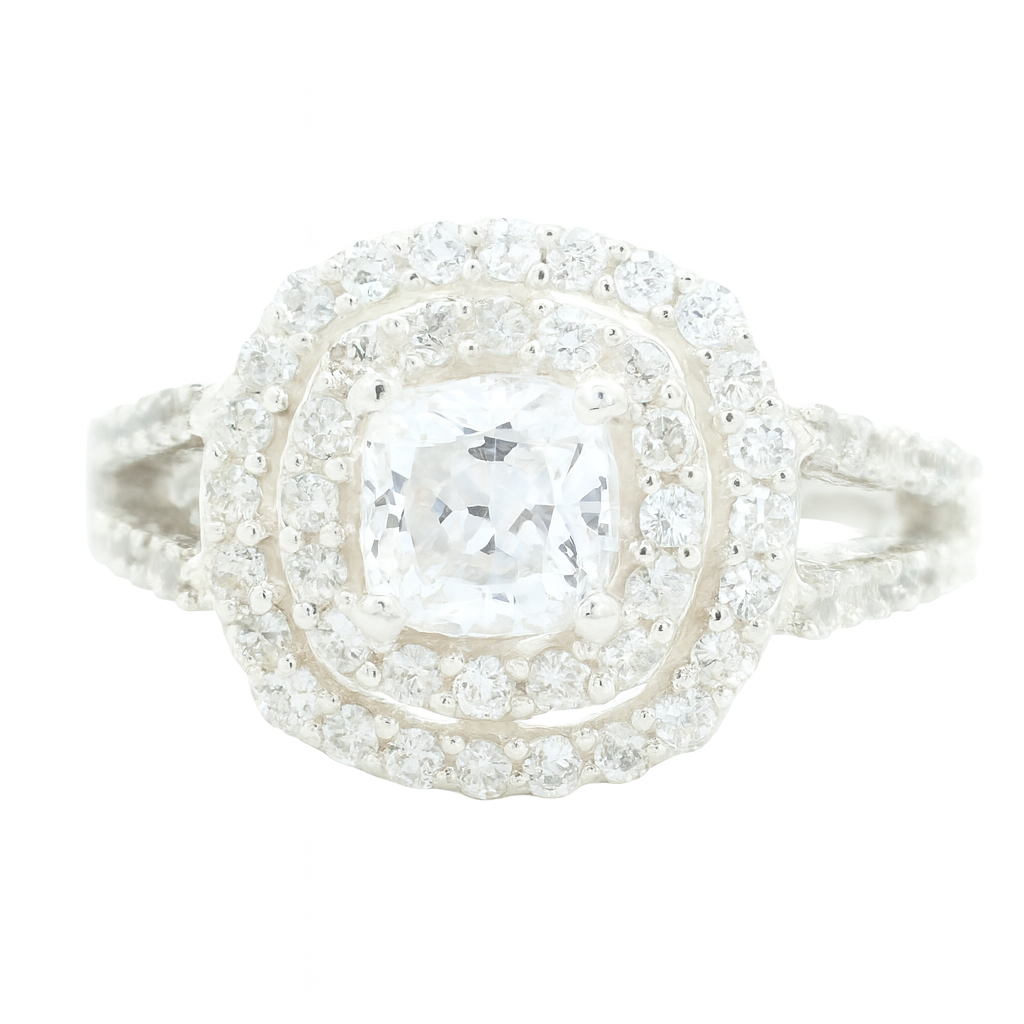 NO RESERVE 7.38 Ct Cubic Zirconia 925 Sterling Silver Ring