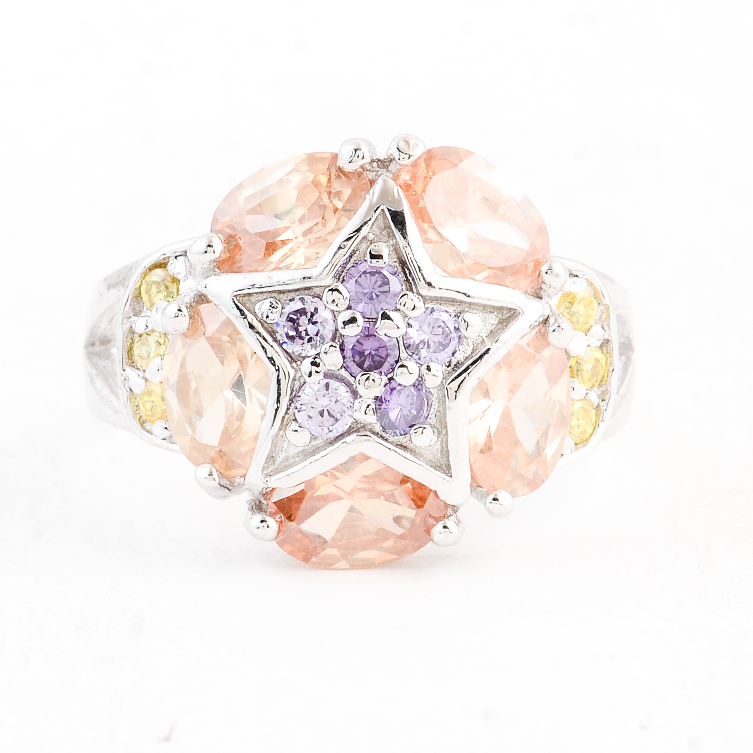 NO RESERVE 8.01 Ct Cubic Zirconia 925 Sterling Silver Ring