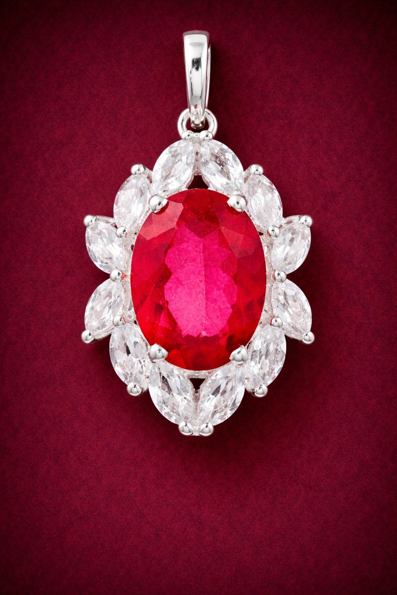 NO RESERVE 8.87 Ct Oval Pink Topaz, White Topaz, 925 Sterling Silver Pendant