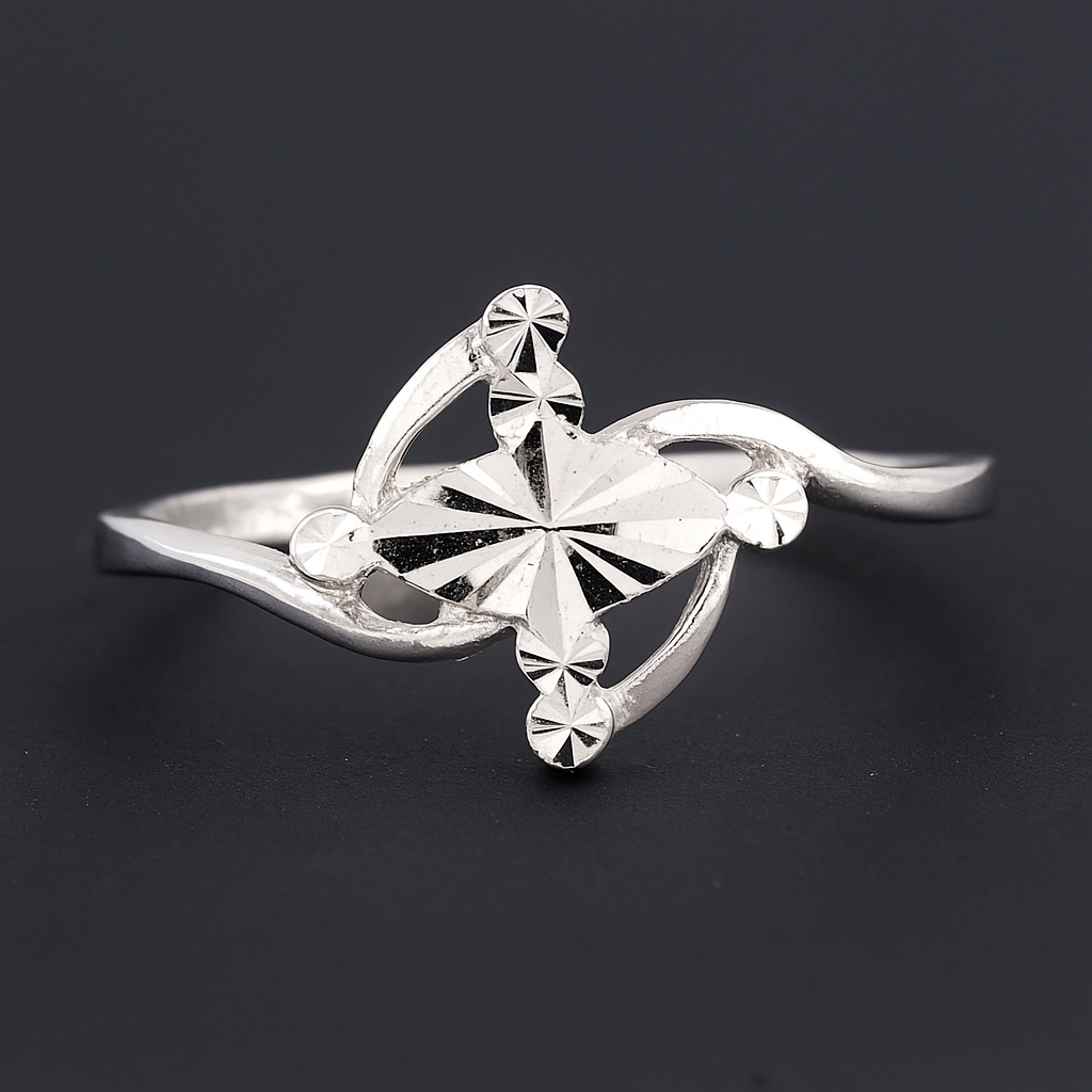 No Reserve 925 Sterling Silver 0.00 Ct Plain Ring 5 US Ring Size