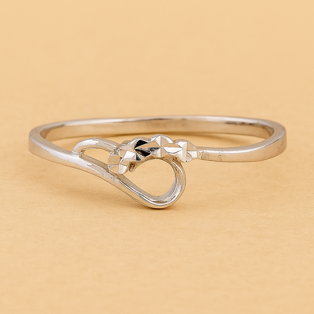 No Reserve 925 Sterling Silver 0.00 Ct Plain Ring 6.5 US Ring Size