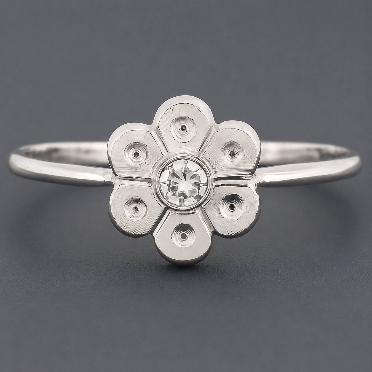 No Reserve 925 Sterling Silver 0.00 Ct Plain Ring 7 US Ring Size