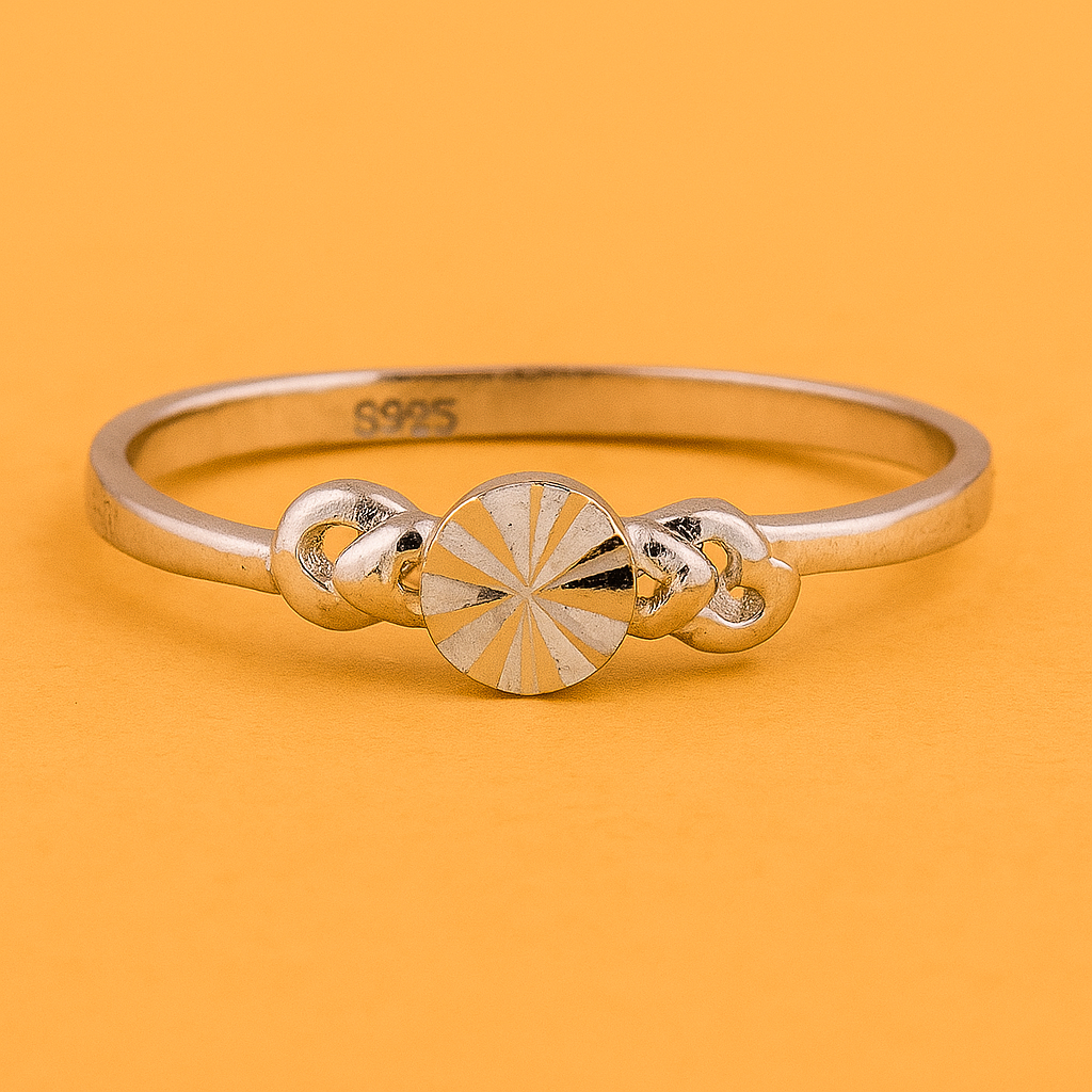 No Reserve 925 Sterling Silver 0.00 Ct Plain Ring 7 US Ring Size