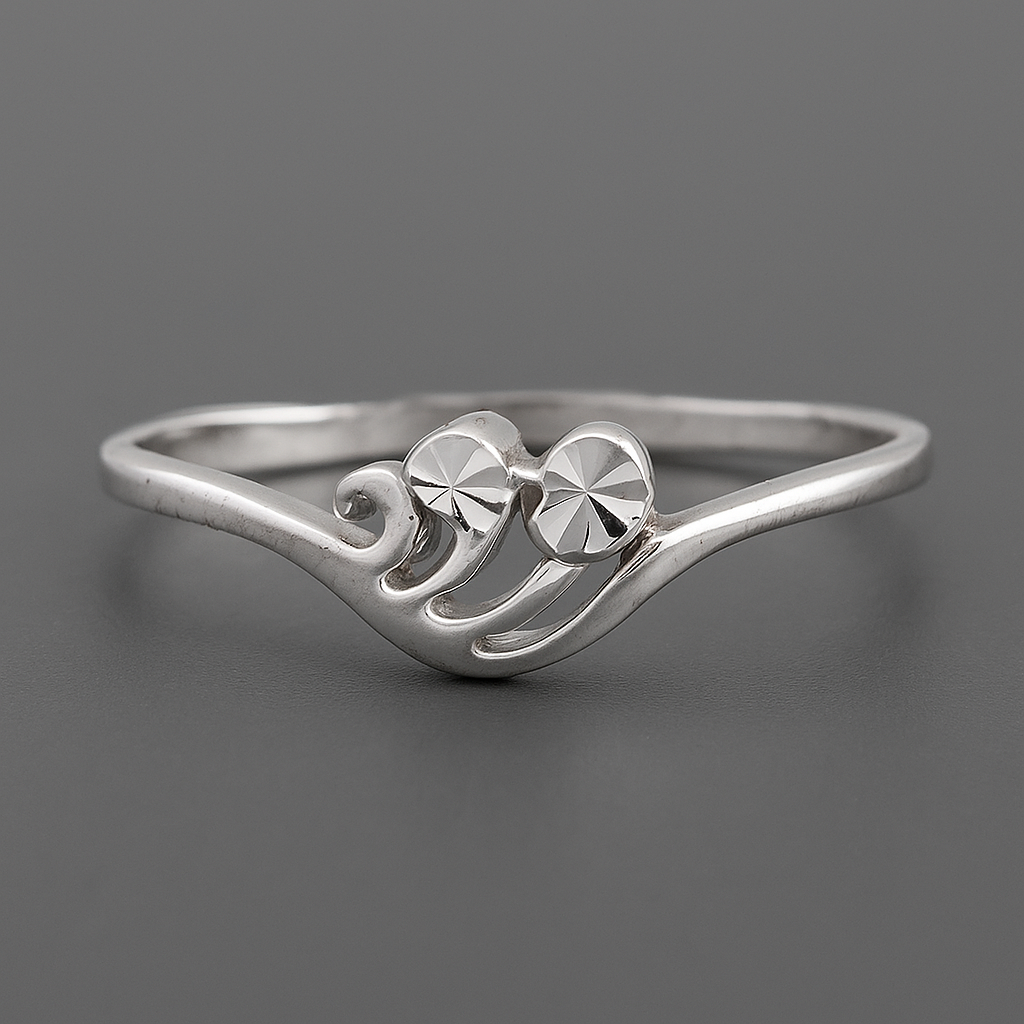 No Reserve 925 Sterling Silver 0.00 Ct Plain Ring