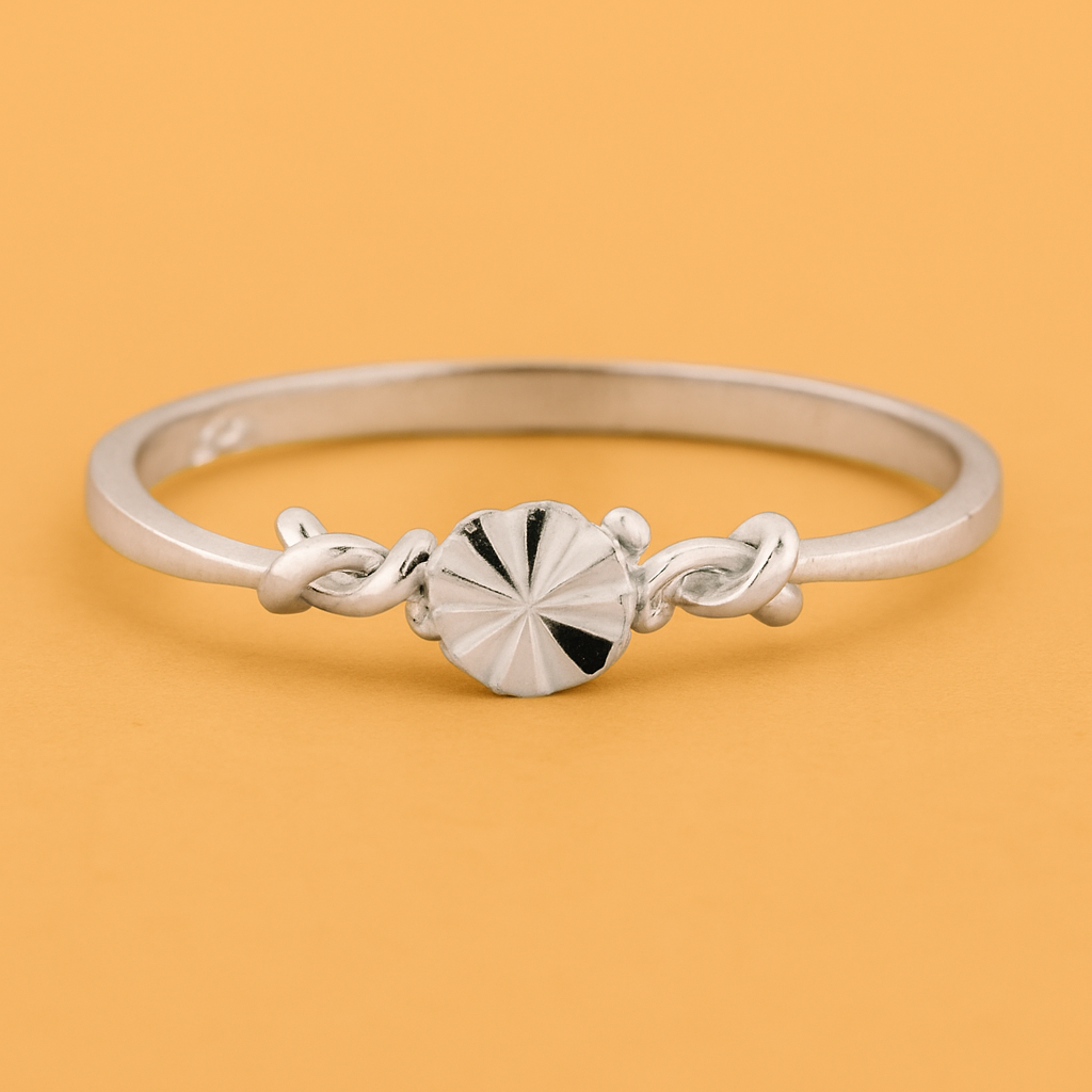 No Reserve 925 Sterling Silver 0.00 Ct Plain Ring