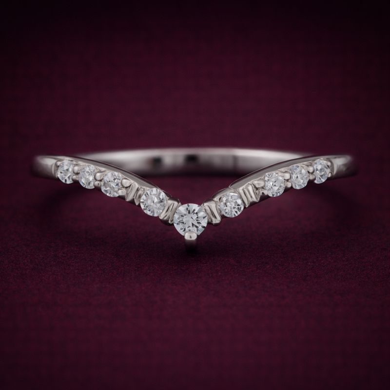 No Reserve 925 Sterling Silver 0.30 Ct Round Cubic Zirconia Ring 7 US Ring Size
