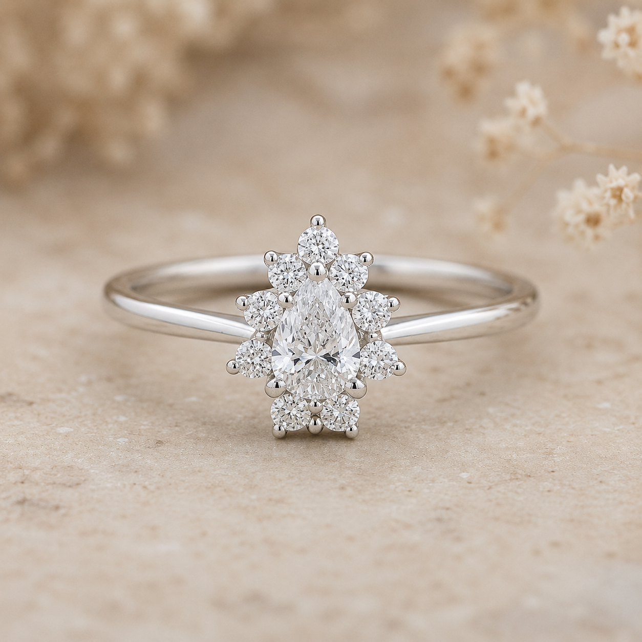 No Reserve 925 Sterling Silver 0.51 Ct Cubic Zirconia Ring 6 US Ring Size