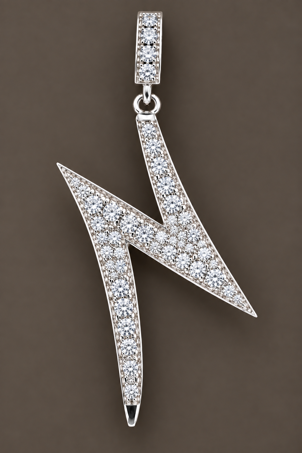 No Reserve 925 Sterling Silver 0.63 Ct Round Cubic Zirconia Pendant