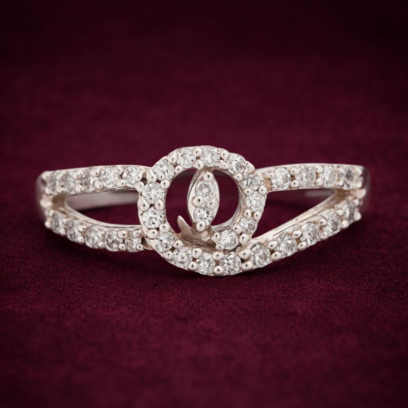 No Reserve 925 Sterling Silver 1.00 Ct Cubic Zirconia Ring 6.5 US Ring Size
