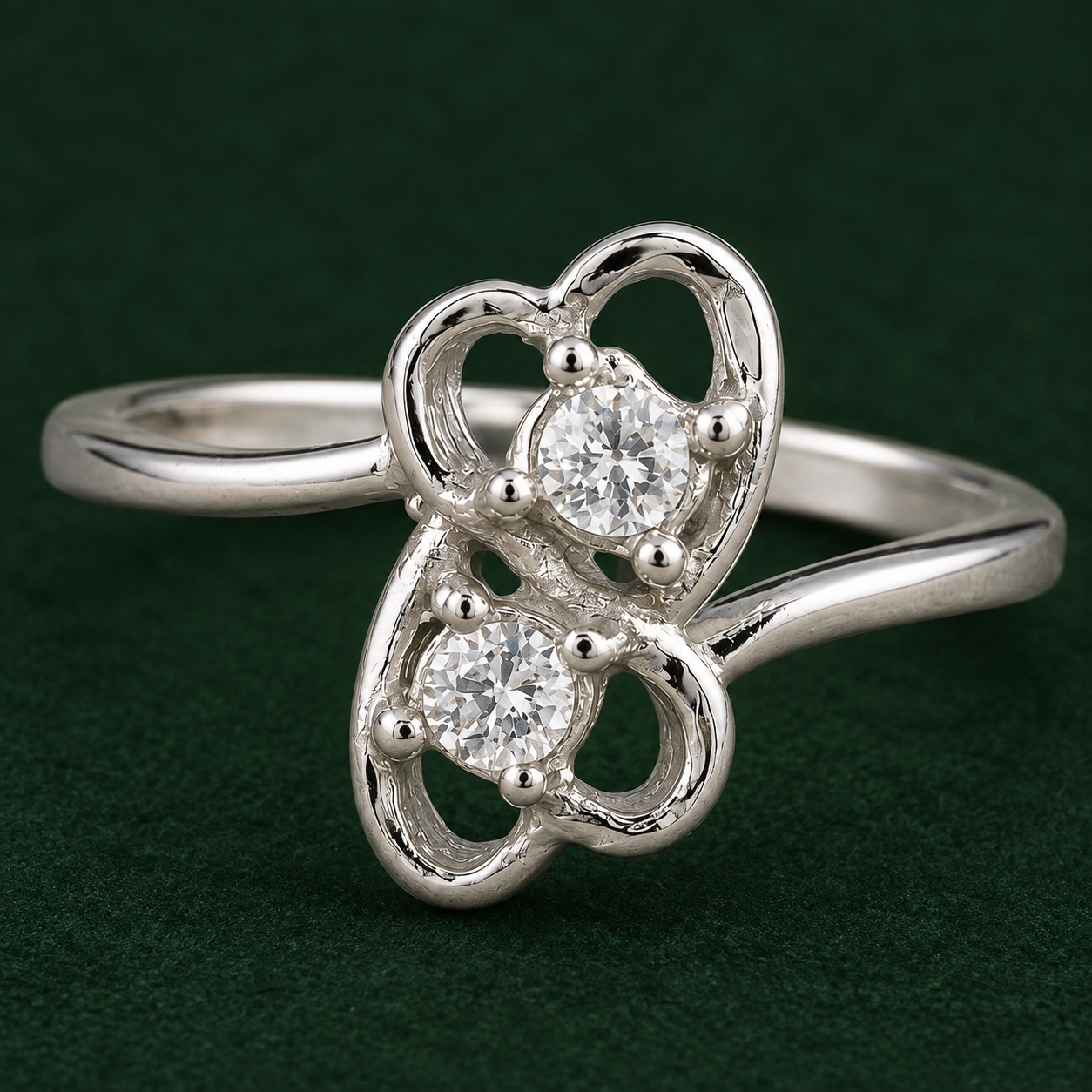 No Reserve 925 Sterling Silver 1.02 Ct Cubic Zirconia Ring 6  US Ring Size