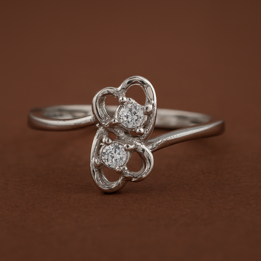 No Reserve 925 Sterling Silver 1.02 Ct Cubic Zirconia Ring 6 US Ring Size