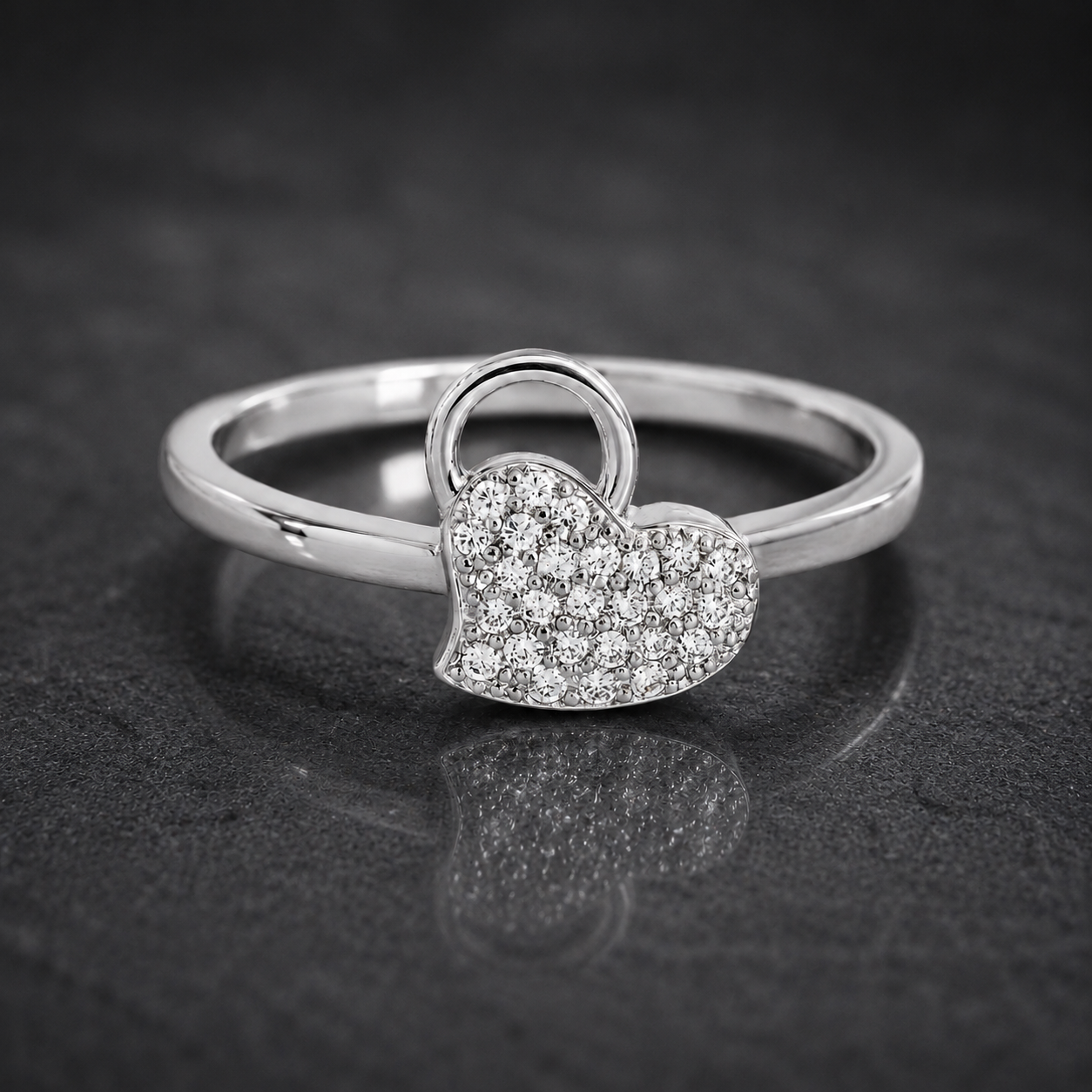 No Reserve 925 Sterling Silver 1.02 Ct Cubic Zirconia Ring 7.5 US Ring Size
