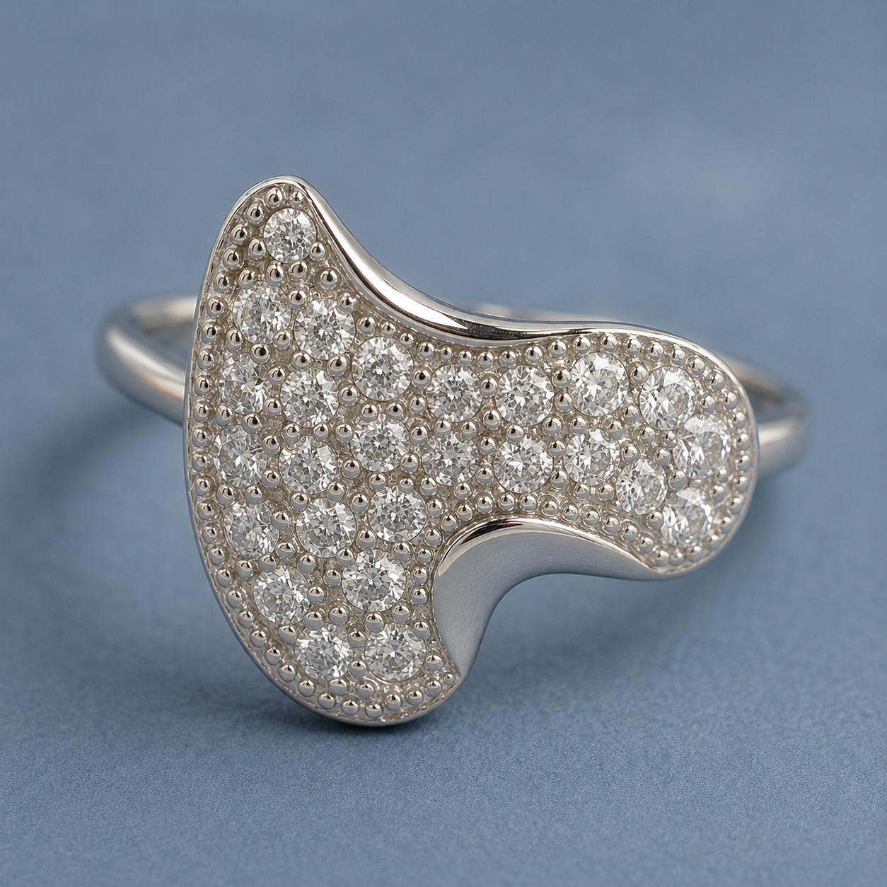 No Reserve 925 Sterling Silver 1.06 Ct Cubic Zirconia Ring 6.5 US Ring Size