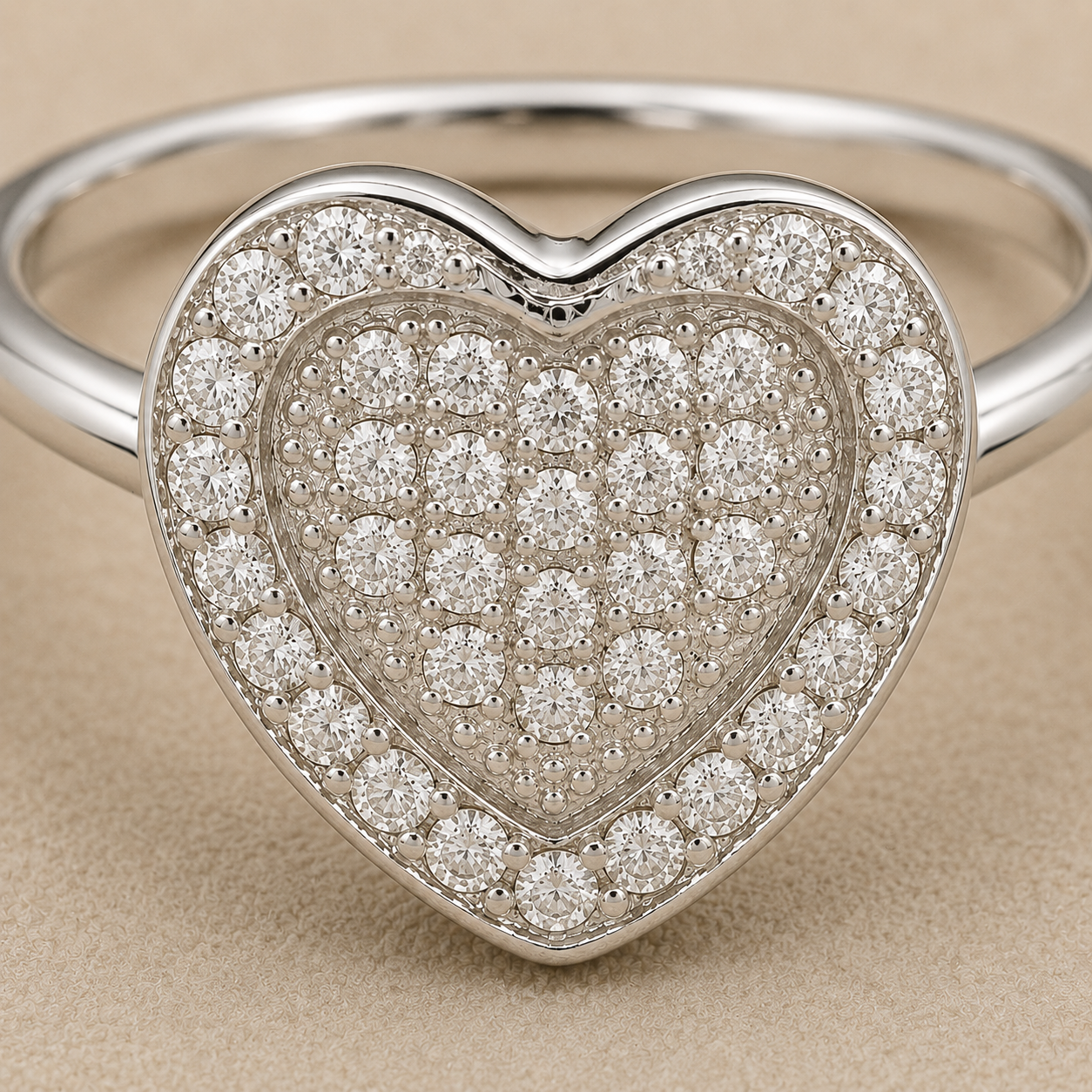 No Reserve 925 Sterling Silver 1.09 Ct Cubic Zirconia Ring 7 US Ring Size