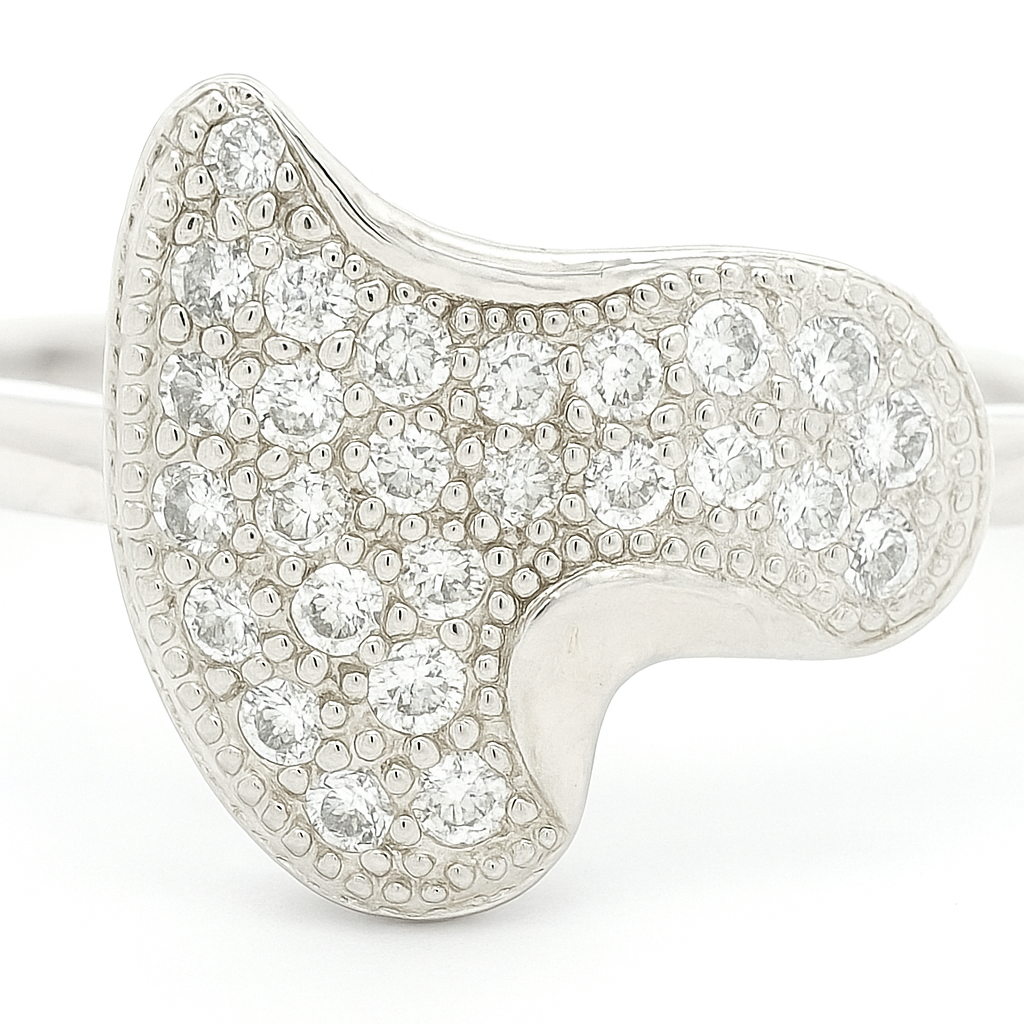 No Reserve 925 Sterling Silver 1.16 Ct Cubic Zirconia Ring 7  US Ring Size