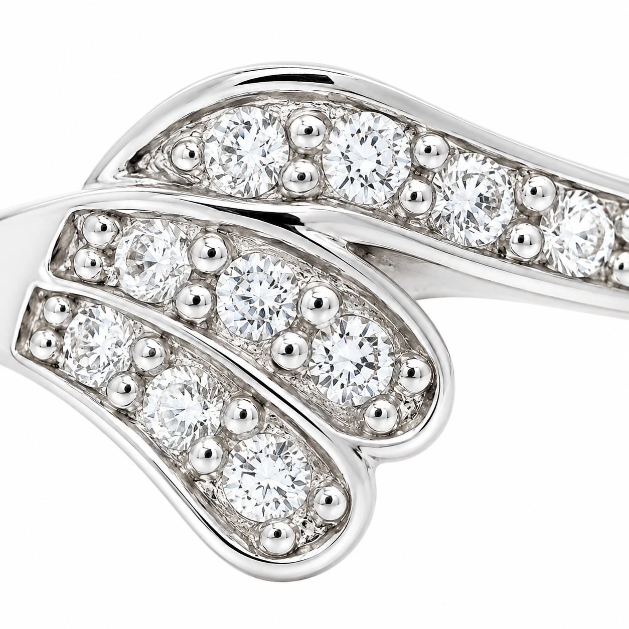 No Reserve 925 Sterling Silver 1.21 Ct Cubic Zirconia Ring 6 US Ring Size