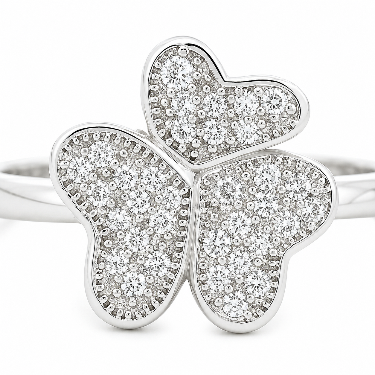 No Reserve 925 Sterling Silver 1.21 Ct Cubic Zirconia Ring 6.5 US Ring Size