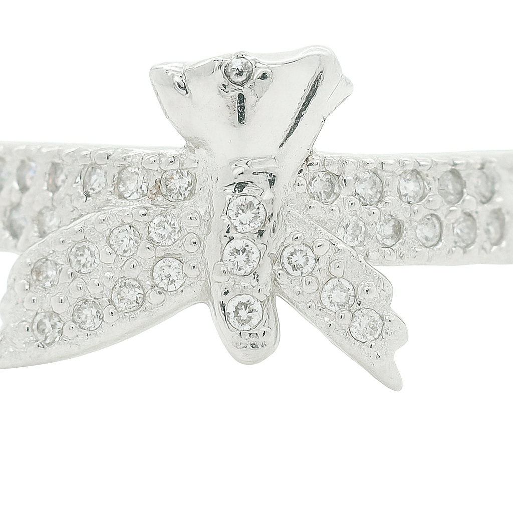 No Reserve 925 Sterling Silver 1.21 Ct Cubic Zirconia Ring 6.5 US Ring Size