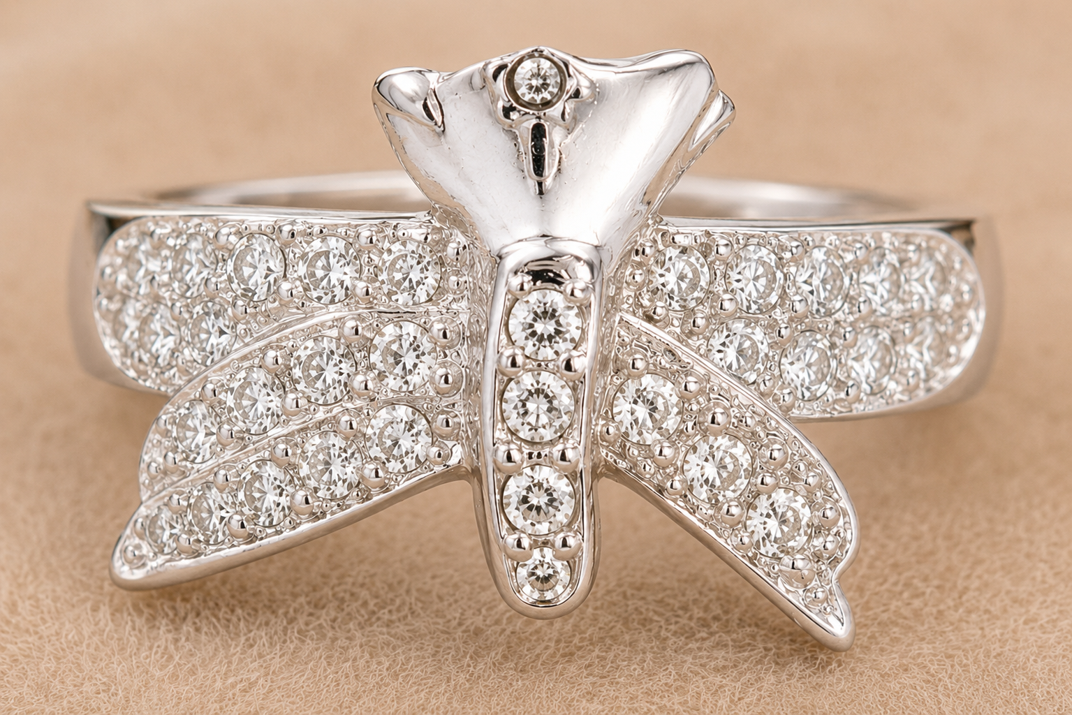 No Reserve 925 Sterling Silver 1.21 Ct Cubic Zirconia Ring 6.5 US Ring Size
