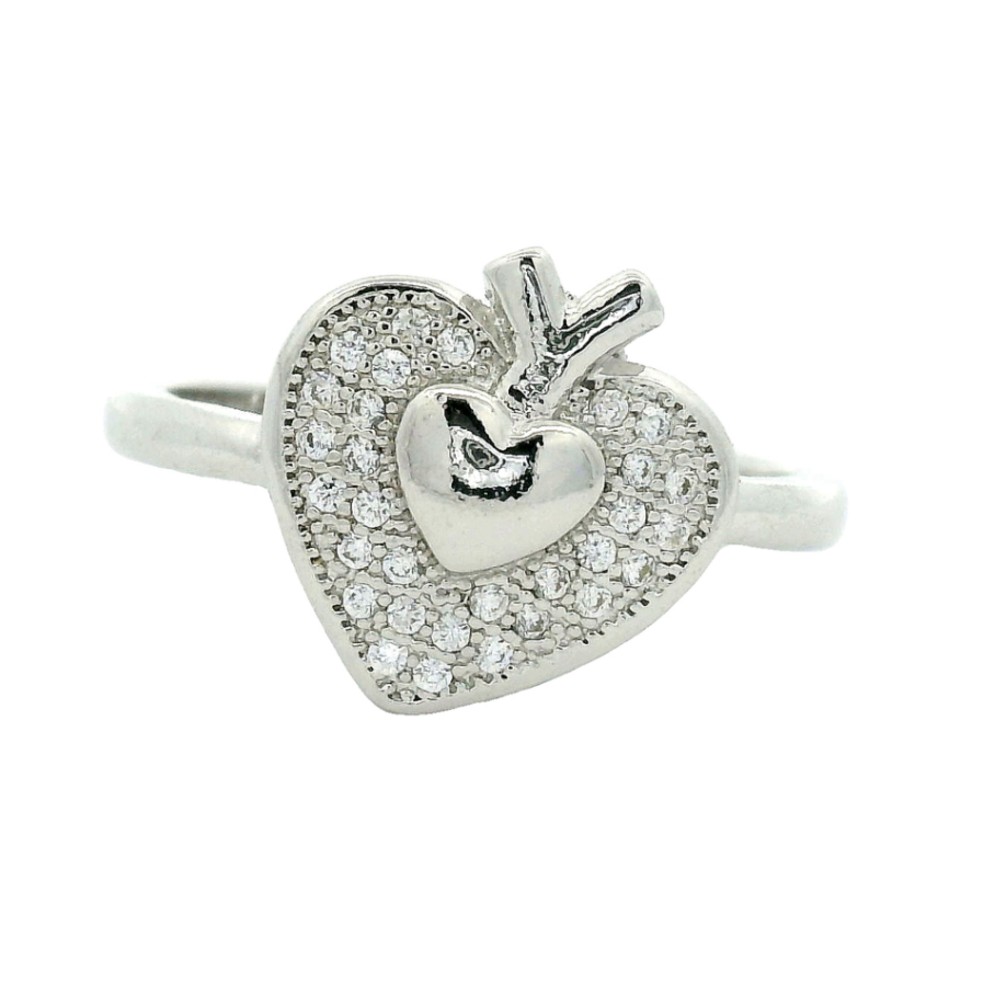 No Reserve 925 Sterling Silver 1.21 Ct Cubic Zirconia Ring 7 US Ring Size