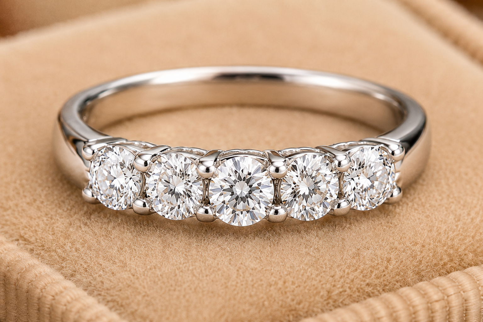 No Reserve 925 Sterling Silver 1.44 Ct Cubic Zirconia Ring 6.5 US Ring Size