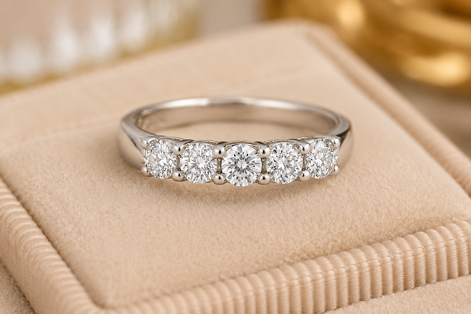 No Reserve 925 Sterling Silver 1.44 Ct Cubic Zirconia Ring 6.5 US Ring Size