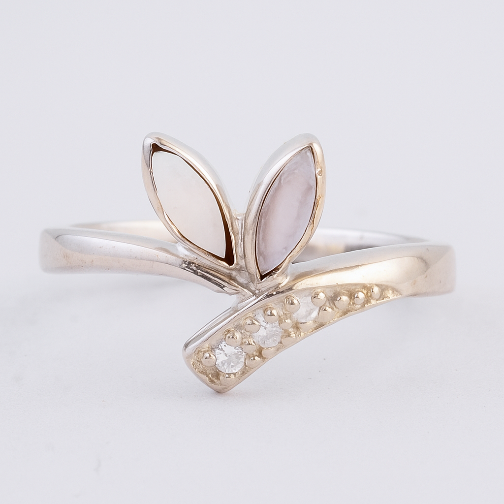 No Reserve 925 Sterling Silver 1.45 Ct Pearl Cz Ring