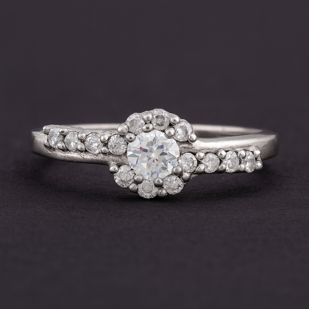 No Reserve 925 Sterling Silver 1.49 Ct Cubic Zirconia Ring 6 US Ring Size