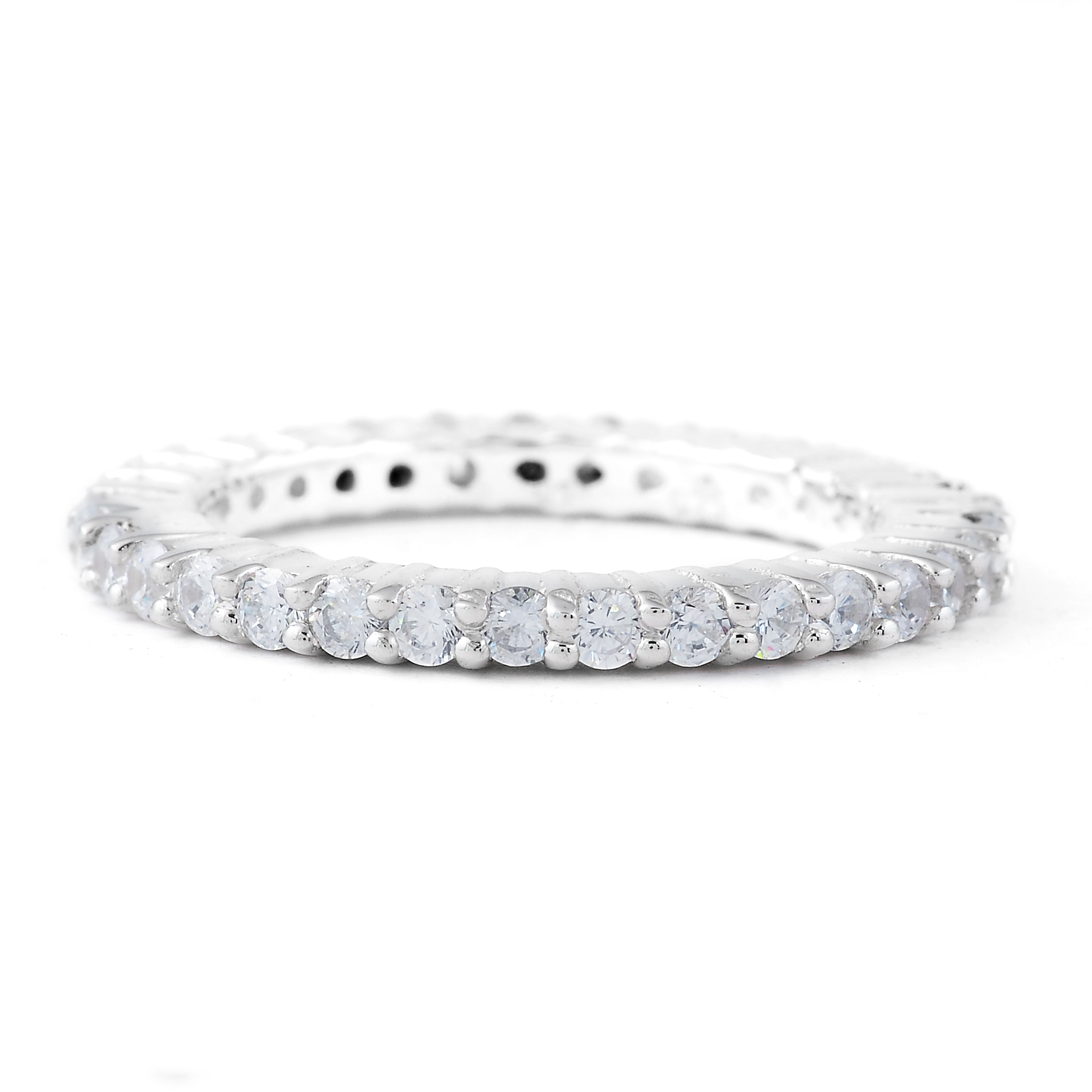 No Reserve 925 Sterling Silver 2.10 Ct Round Cubic Zirconia Ring