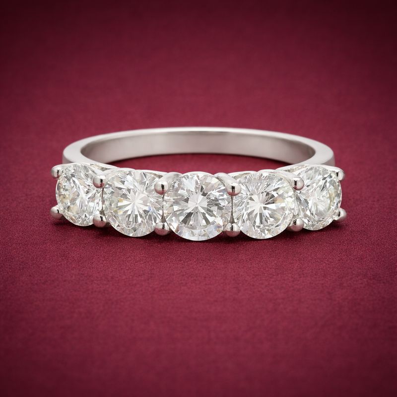 No Reserve 925 Sterling Silver 3.72 Ct Cubic Zirconia Ring 7.5 US Ring Size