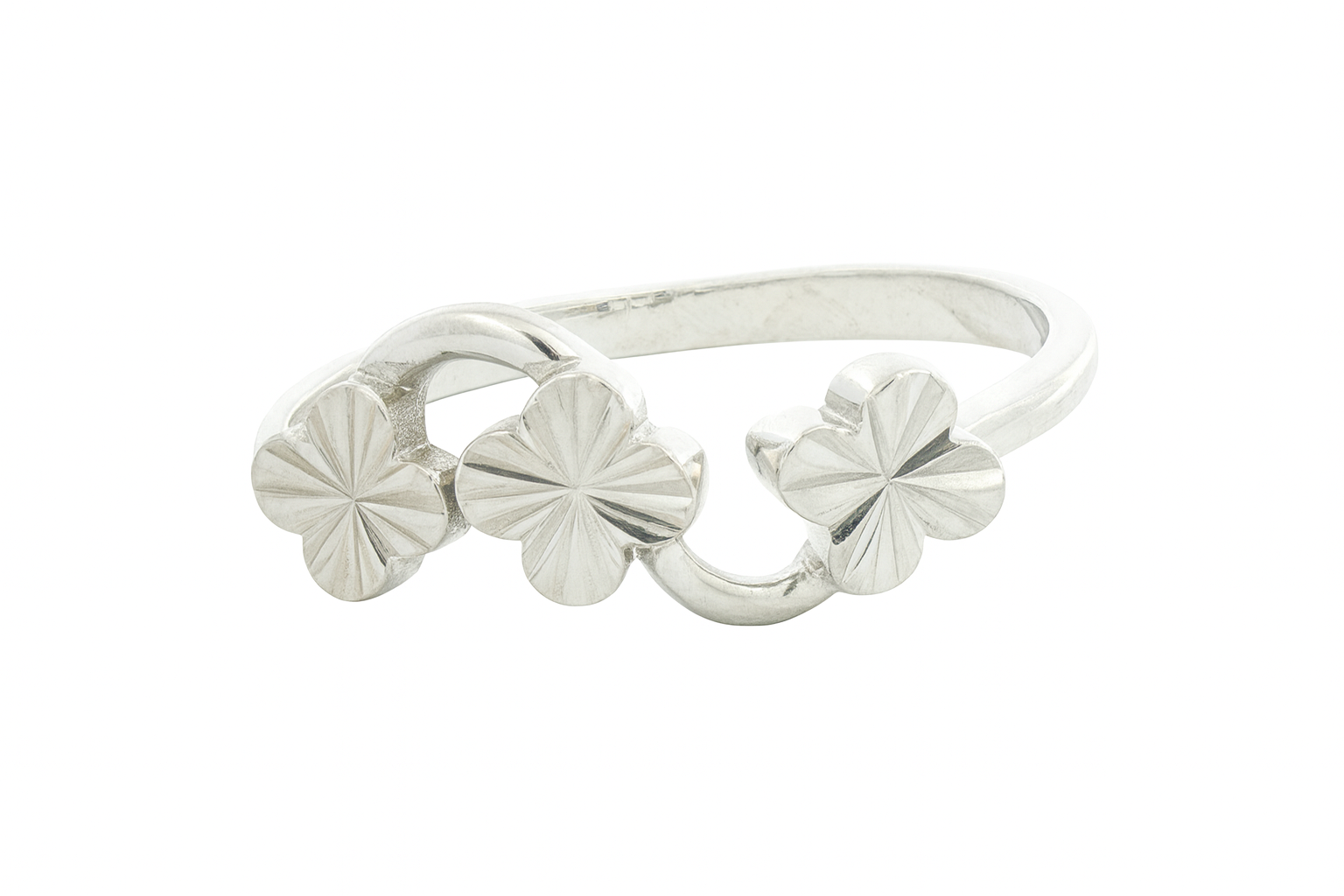 No Reserve 925 Sterling Silver Solid Ring 7.5 US Ring Size