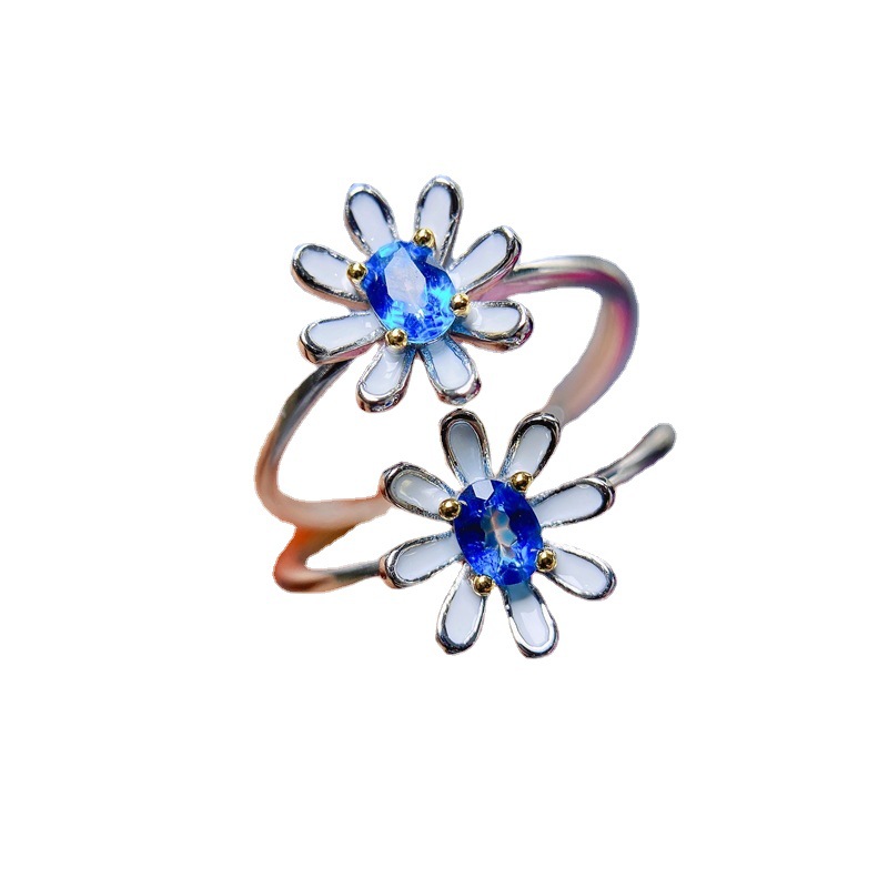 NO RESERVE Blue Topaz 925 Sterling Silver Ring