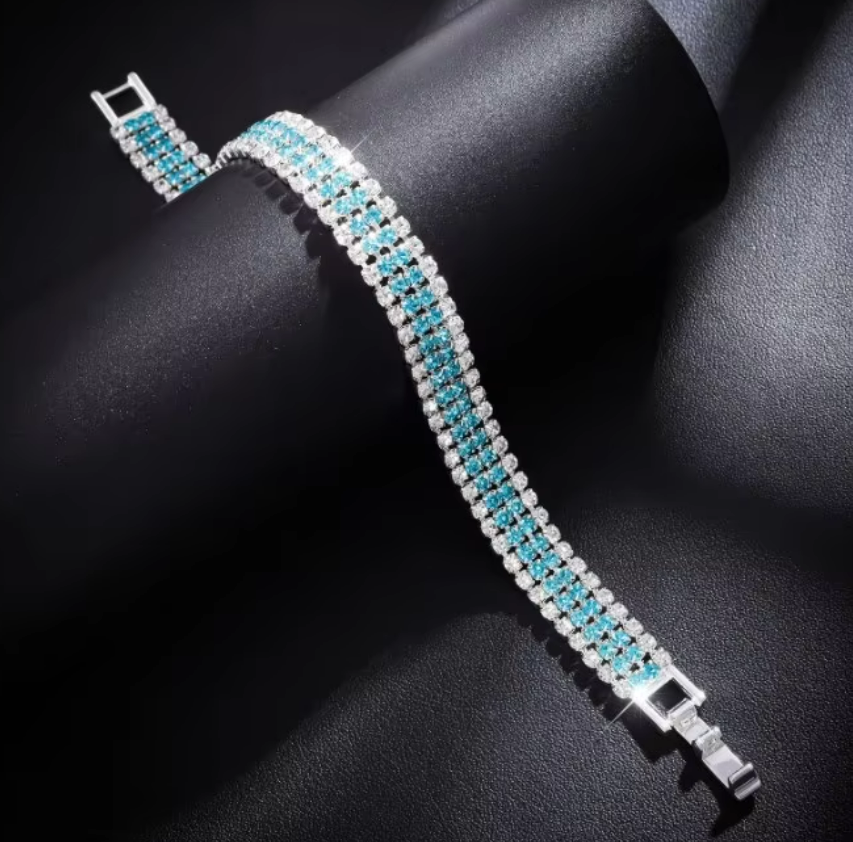 NO RESERVE Cubic Zirconia Gold Plated Brass Bracelet