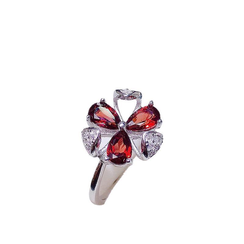NO RESERVE Garnet 925 Sterling Silver Ring