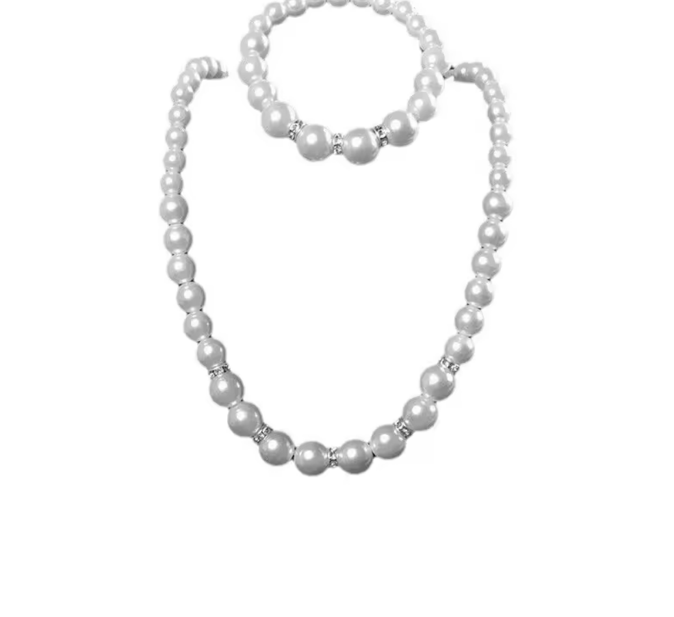 NO RESERVE Imitation Pearl Gold Plated Brass Necklace