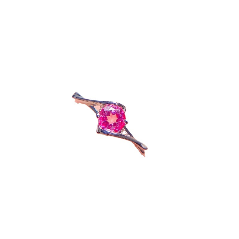 NO RESERVE Pink Topaz 925 Sterling Silver Ring