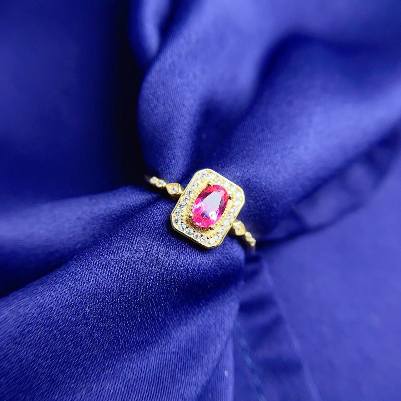 NO RESERVE Pink Topaz 925 Sterling Silver Ring