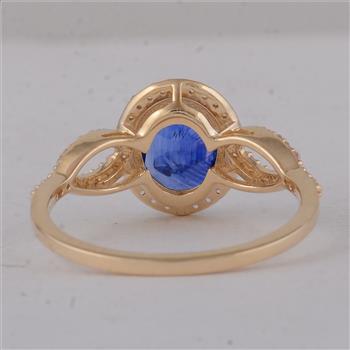 1.92 Ct Oval Sapphire 9K Gold Ring