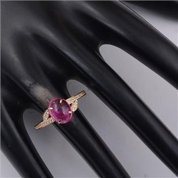2.08 Ct Oval Tourmaline 9K Gold Ring