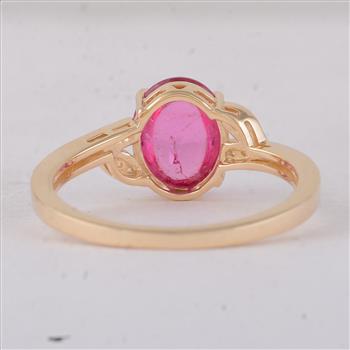 2.08 Ct Oval Tourmaline 9K Gold Ring