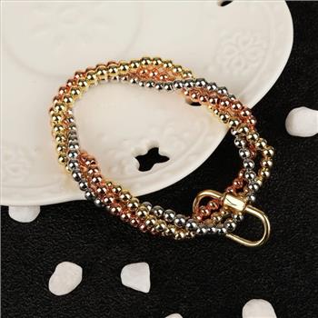 NO RESERVE: Tri-Color Paper Clip Bracelet – Chic, Minimalist, and Elegant