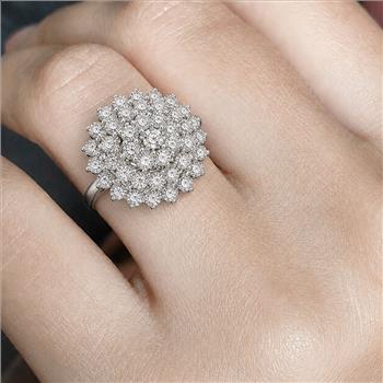 925 Sterling Silver 0.08 Ct Round Cubic Zirconia Ring 7 US Ring Size