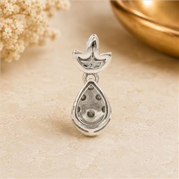 925 Sterling Silver 0.21 Ct Round Diamond Pendant