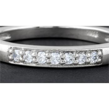 925 Sterling Silver 0.26 Ct Round Cubic Zirconia Ring 7 US Ring Size