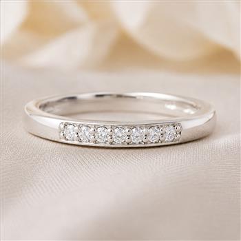 925 Sterling Silver 0.28 Ct Round Cubic Zirconia Ring