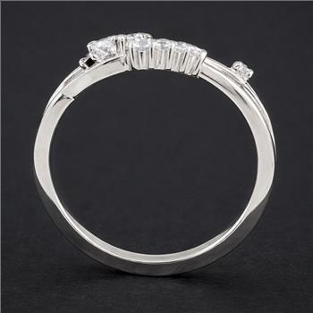 925 Sterling Silver 0.31 Ct Round Cubic Zirconia Ring 7 US Ring Size