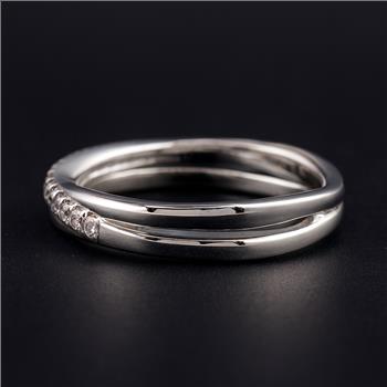 925 Sterling Silver 0.40 Ct Round Cubic Zirconia Ring 7 US Ring Size