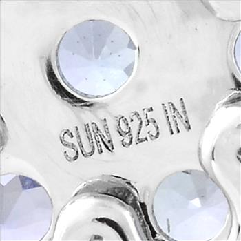 925 Sterling Silver 0.79 Ct Round Tanzanite Pendant