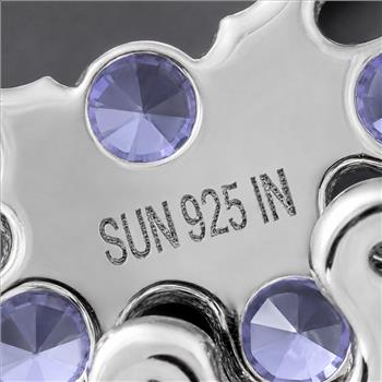 925 Sterling Silver 0.79 Ct Round Tanzanite Pendant