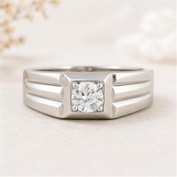 925 Sterling Silver 0.82 Ct Cubic Zirconia Ring 7 US Ring Size